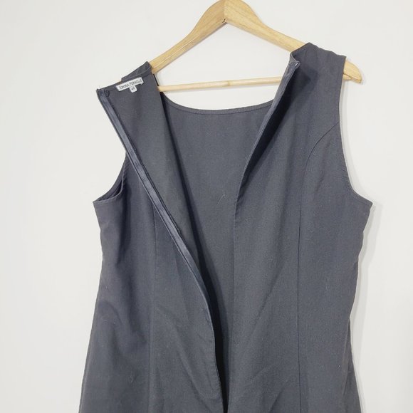 Emma Pernelle Little Black Dress Sleeveless Classic A-Line Shift Stretch 48 - Picture 6 of 11